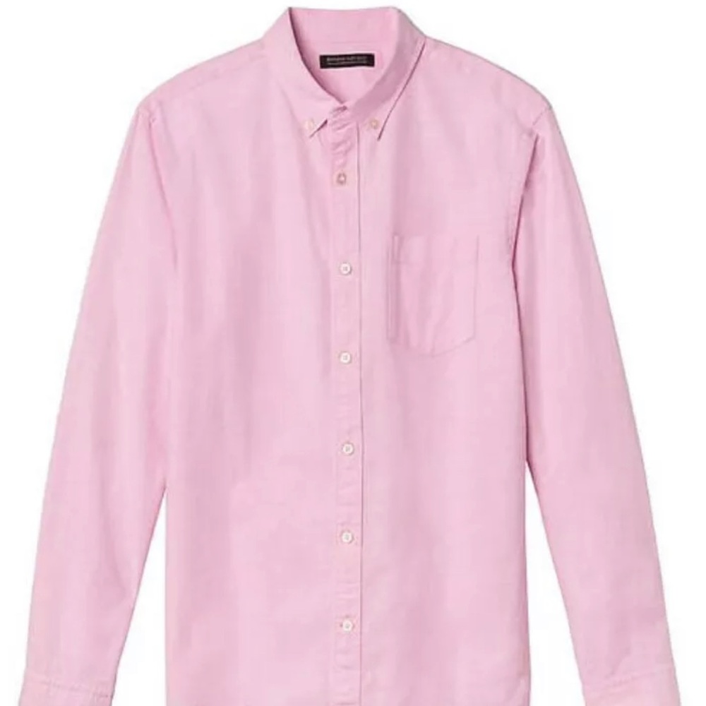 Banana Republic Cotton Stretch Oxford Camden Fit Button Up